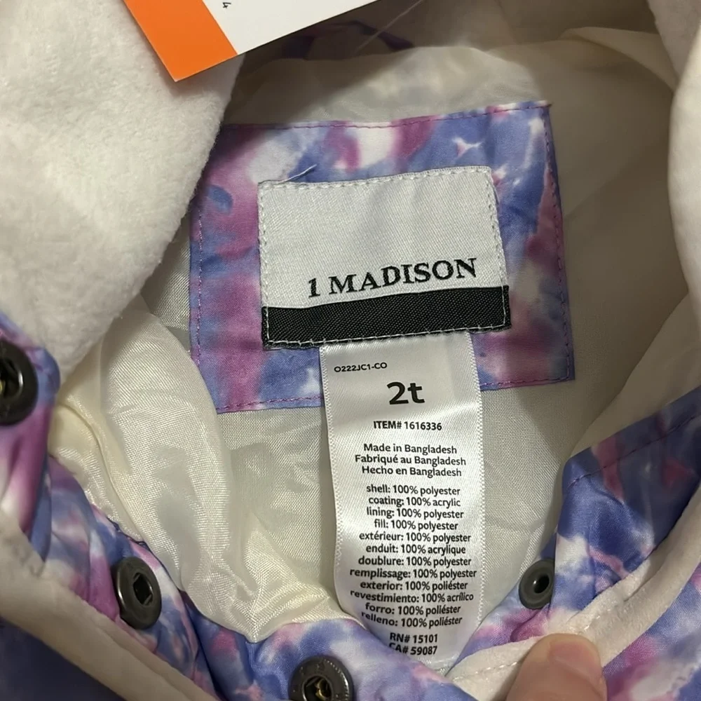 NWT 1 Madison 2T Sherpa Hooded Pullover